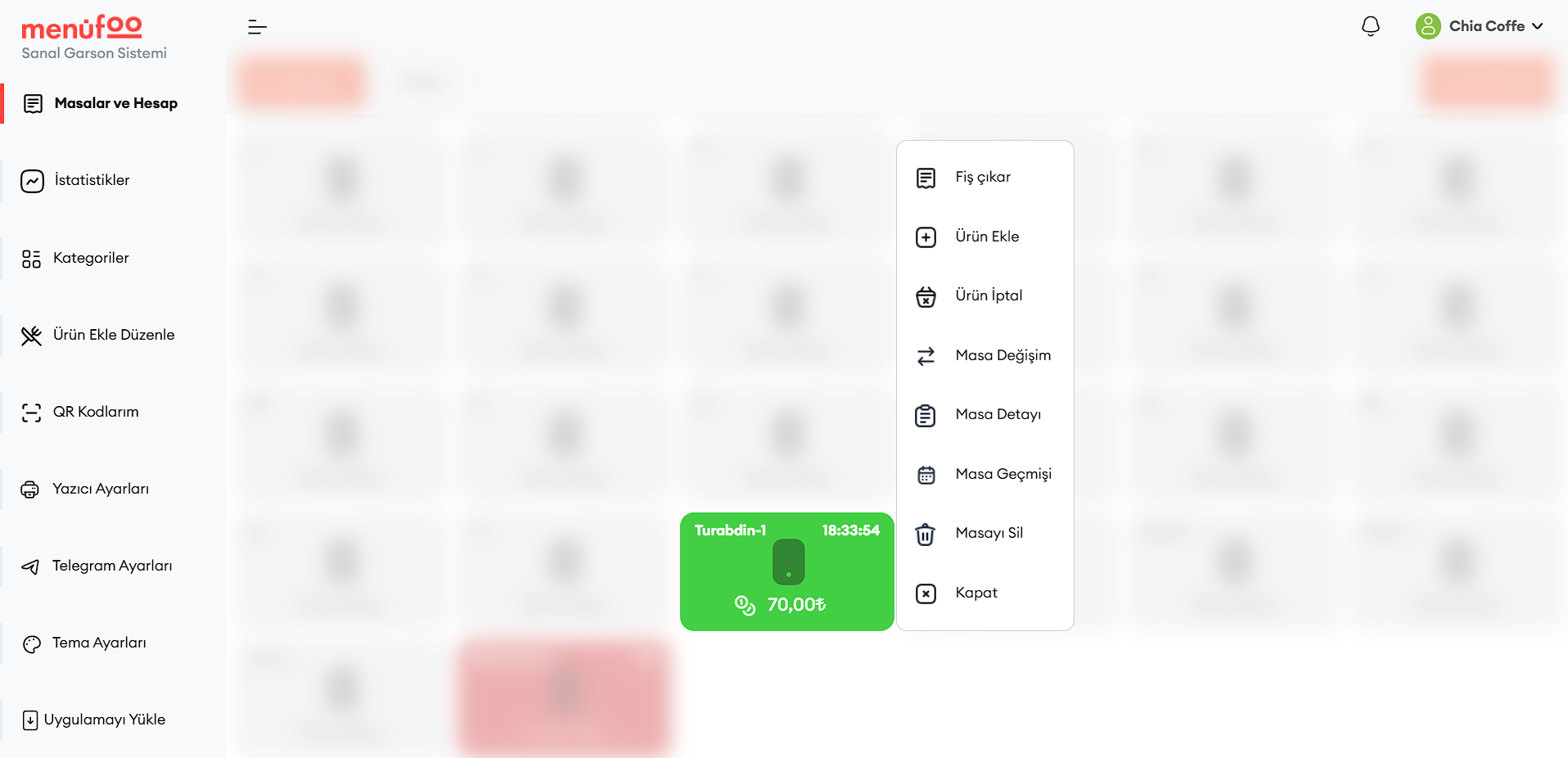 Admin panel kategori yönetimi ekranı