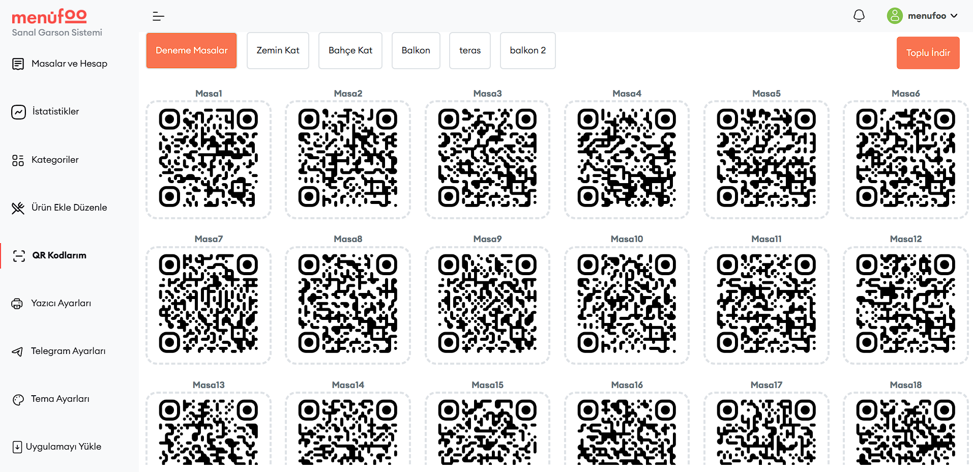 QR Kod Oluşturma ekranı